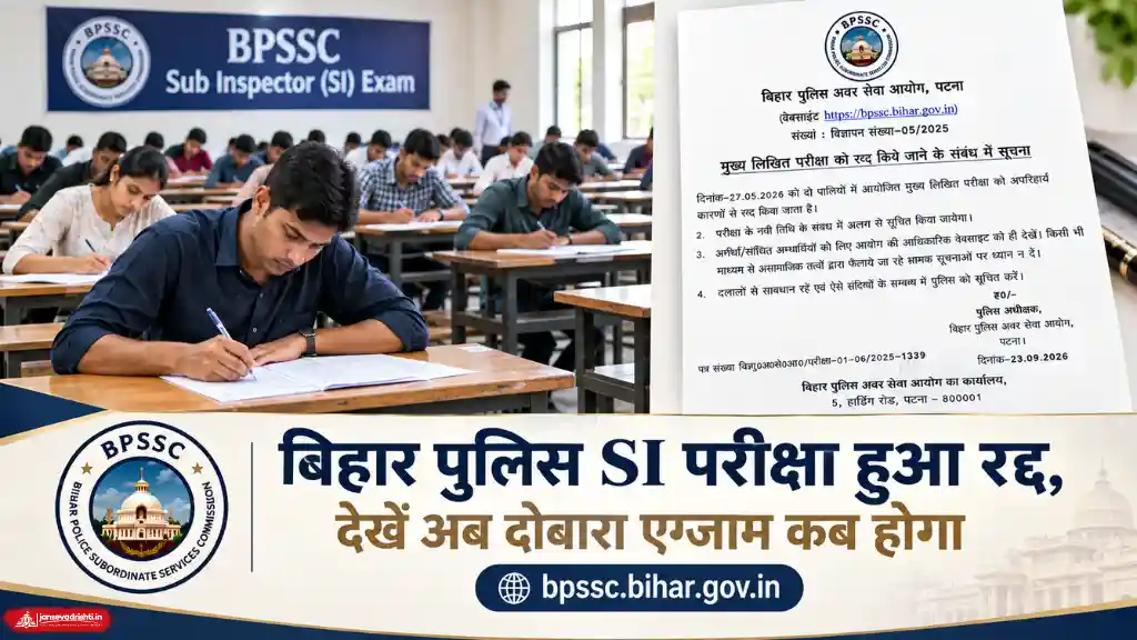 BPSSC SI Exam 2026 Cancelled