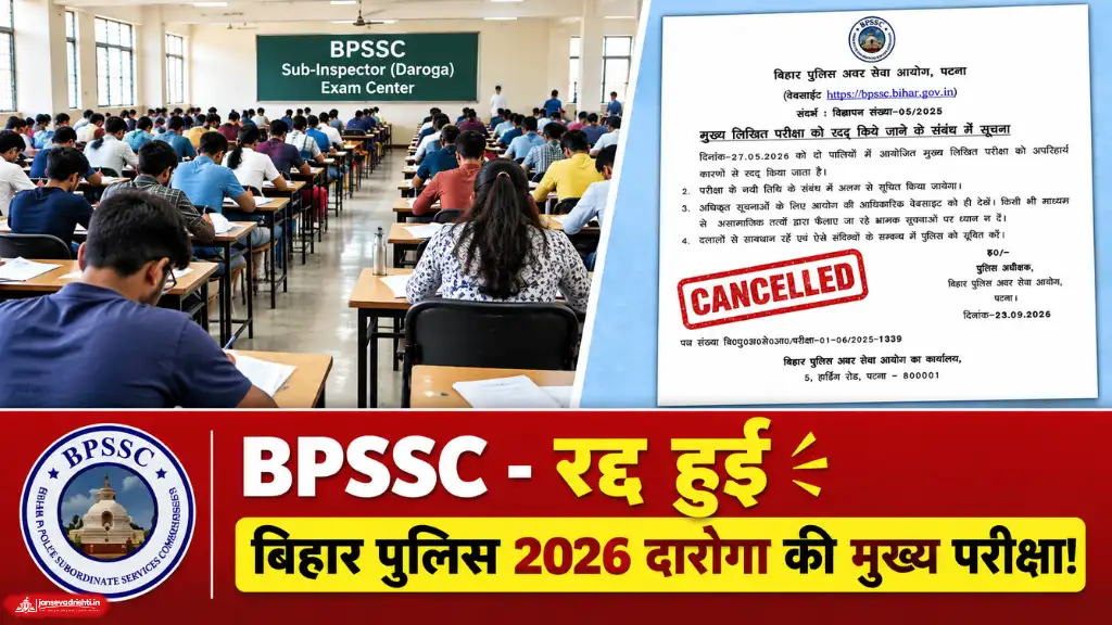 Bihar Police SI Mains Exam Cancelled