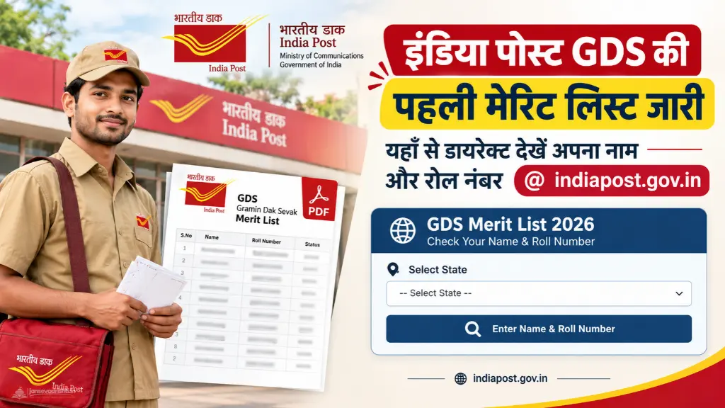 India Post GDS 1st Merit List 2026